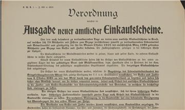 Einkaufsscheinverordnung, Wien, 26.8.1918