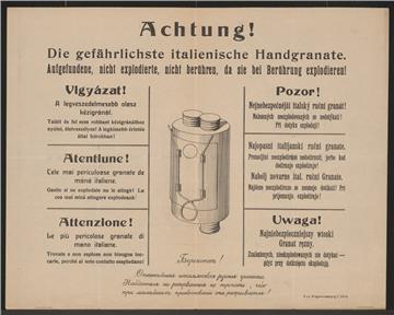 Warnplakat, 1. Weltkrieg