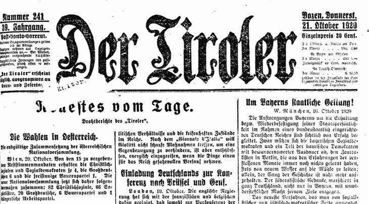 Der Tiroler, 21.10.1920