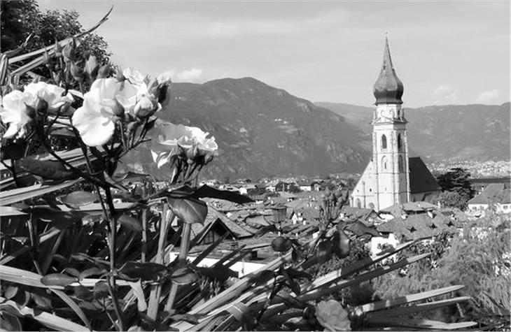 Blick auf die Bozner Kirche