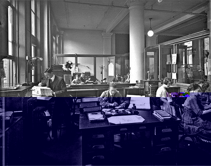 Büro im Jahr 1920