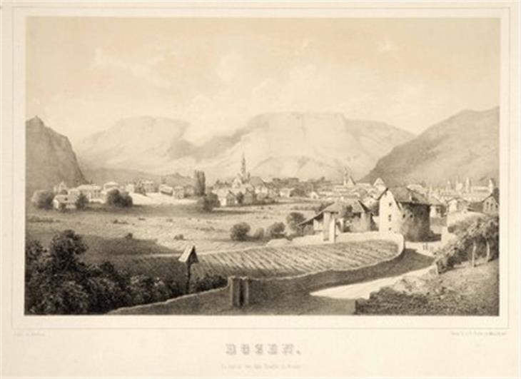 Bozen am Ende des 19. Jahrhunderts. 