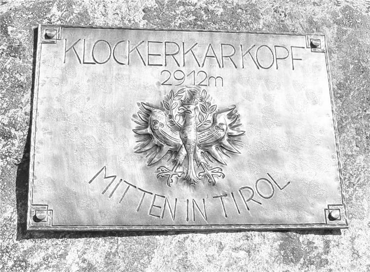 Der Klockerkarkopf – von Tolomei mit „Vetta d’Italia“ übersetzt, ist Symbol der ungelösten Toponomastikfrage in Südtirol