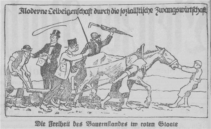 Karikatur aus den Lienzer Nachrichten vom 13. Oktober 1923