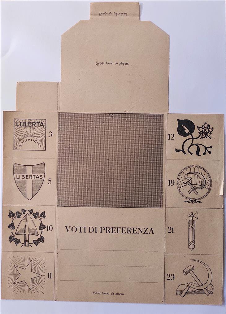 Stimmzettel für die Parlamentswahlen 1924; 
