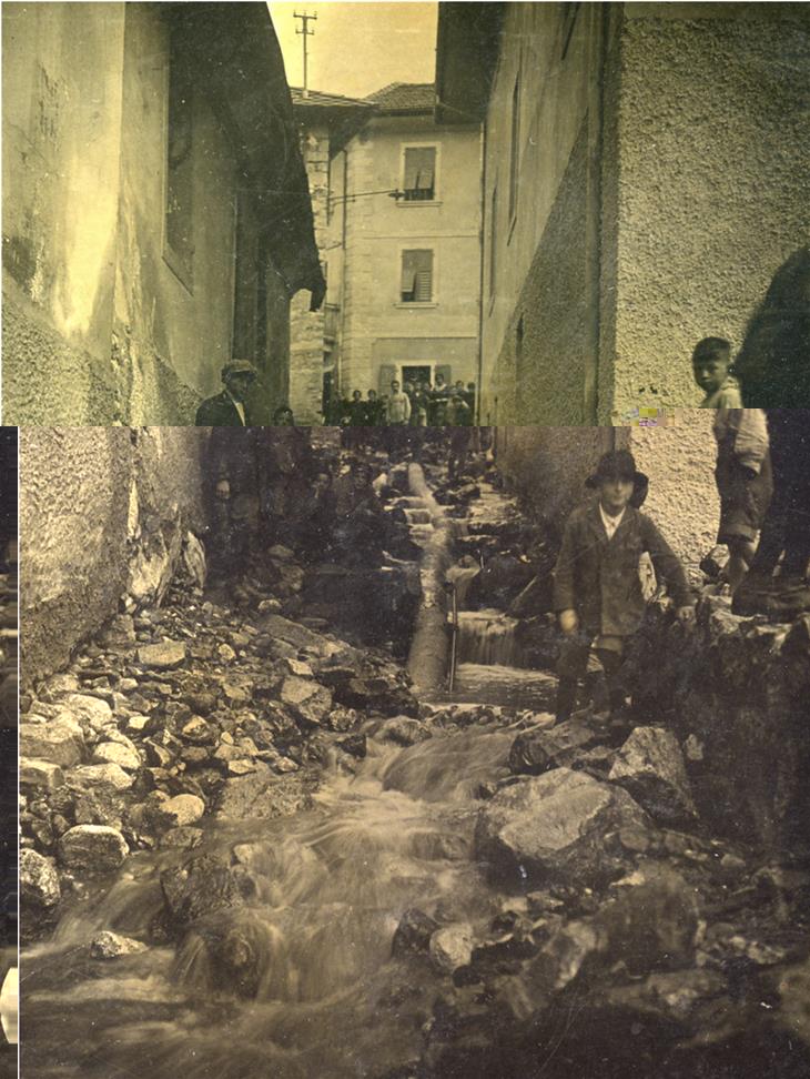 Strigno verzeichnete nach dem Unwetter vom September 1924 die größten Schäden.