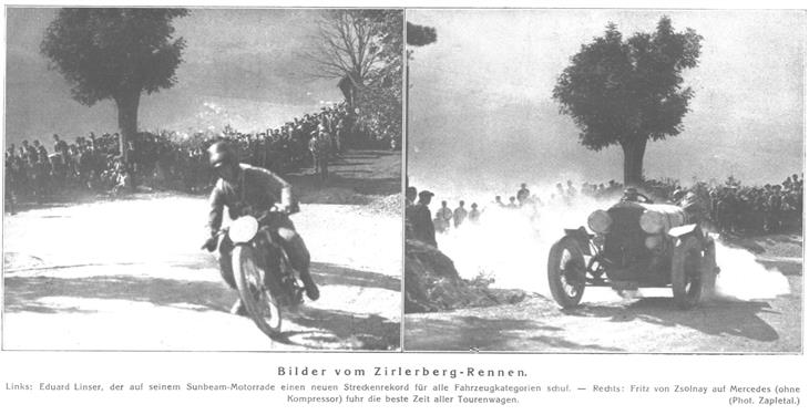 Bilder vom Zirlerberg-Rennen 1924