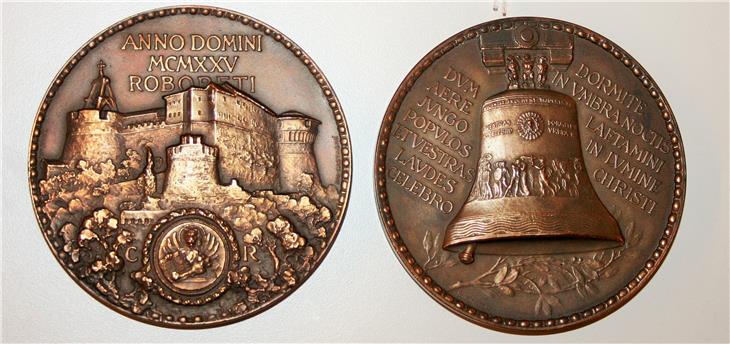 Bronzemedaille, geprägt 1925 anlässlich der Einweihung der Friedensglocke 