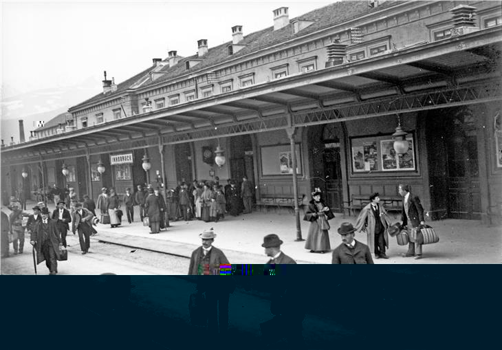 La stazione di Innsbruck ad inizio del 1900